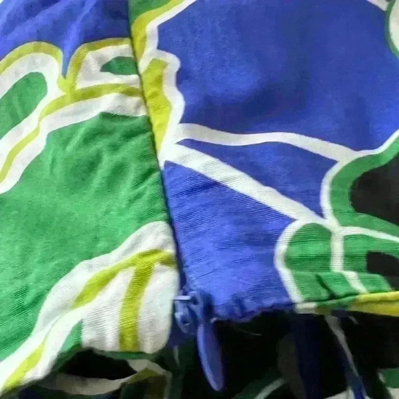 Zara Womens Blue Green Coastal Floral Wrap Euro Summer Preppy Prep Skort Medium - Picture 11 of 12
